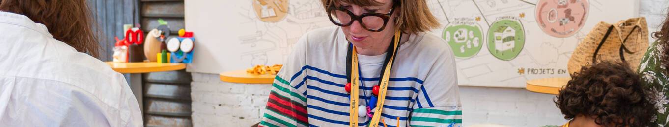 Charline Lapierre lors d'un atelier