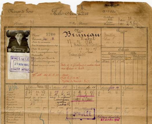 Fiche de situation de Hubert Bruneai avec une photographie
