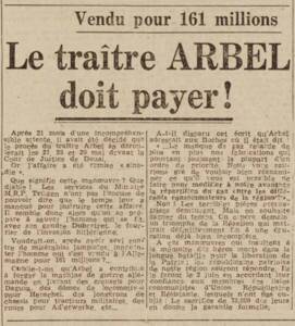 Coupure de presse issue de l’édition du 16 février 1945 du journal Liberté.