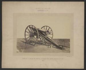 Canon Reffye ou canon Trochu M67 (canon de 7 modèle 1867) : photographie de 1871.
