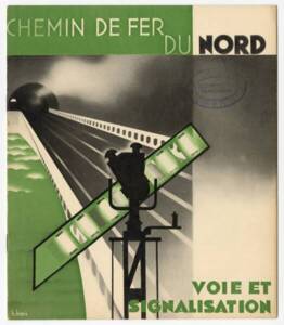 Fascicule Chemin de fer du Nord, Voies et signalisation : Couverture de magazine, 1930.