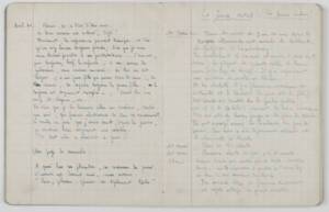 Cahier de notes de Germinal Martel, Drôle de guerre, 1938-1940.