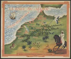 Illustration de la Banque nationale pour le commerce et l'industrie représentant le nord de l'Afrique.