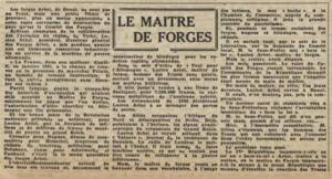 Coupure de presse issue de l’édition du 22 février 1945 du journal Le Nord libre.