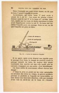Leçon sur les chemins de fer avec un schéma d'un aiguillage: Extrait d'un manuel d'apprentissage, 1922.