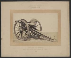 Canon Reffye de 5, 75 mm, variante du 85 mm, successeur du canon Trochu M67 : photographie, 1874.