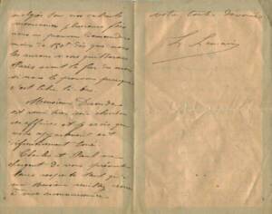 Lettres envoyées par Louis Lemaire les 1er et 7 juin 1898 au sujet d’un projet de déménagement à la campagne au nord de Paris.