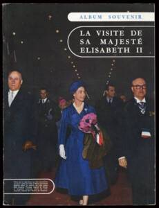 Couverture du numéro spécial de Paris Match documentant la visite de la reine d’Angleterre à La Lainière, 1957.