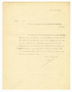 Lettre de la direction de la Division de la Compagnie internationale des wagons-lits à Berlin à Direction royale des chemins de fer, 27 mars 1897.
