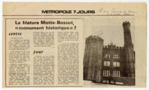 Coupure de presse issue du journal La Croix, 5-6 octobre 1974.