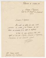 Démission de Juliette Terdieu, auxiliaire expéditionnaire : Lettre de démission, 1943.