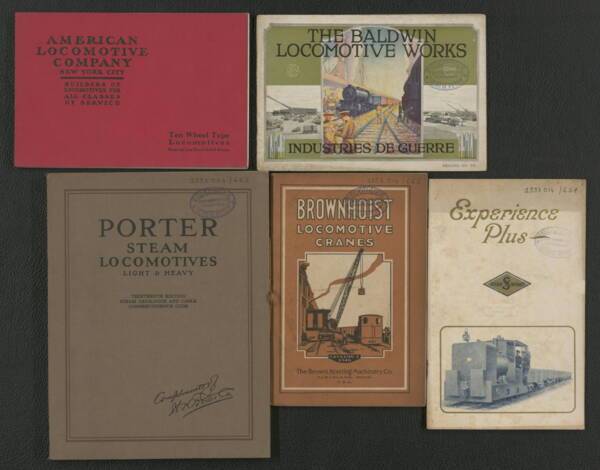 Catalogues de locomotives, d&eacute;but du 20e si&egrave;cle.