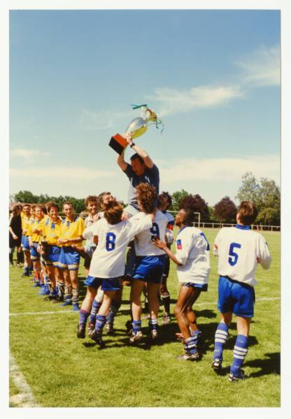 ANMT 2008 31 578, Fédération sportive des associations sportives des postes, télégraphes et téléphones Finale de la Coupe de France de football corporatif, 1997 Photographe : Francis Pons
