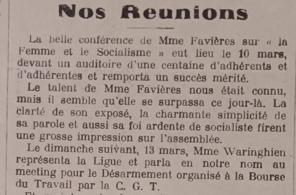 Ville de Paris, Biblioth&egrave;que historique 2-Per-1247, Le Nord f&eacute;ministe, mars 1932
