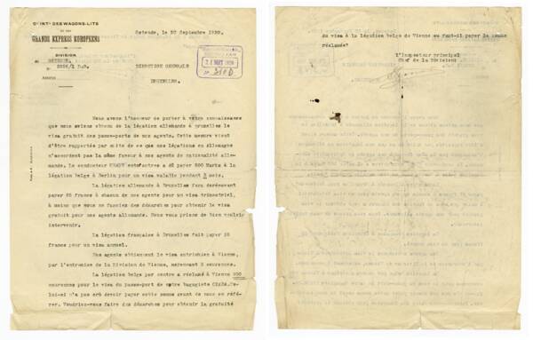 Lettre de l’inspecteur principal chef de la Division d’Ostende à la direction générale à Bruxelles, 20 septembre 1920.