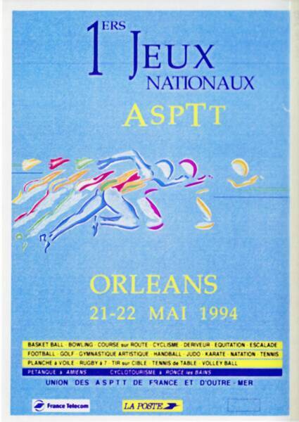 Affiche des premiers jeux nationaux ASPTT