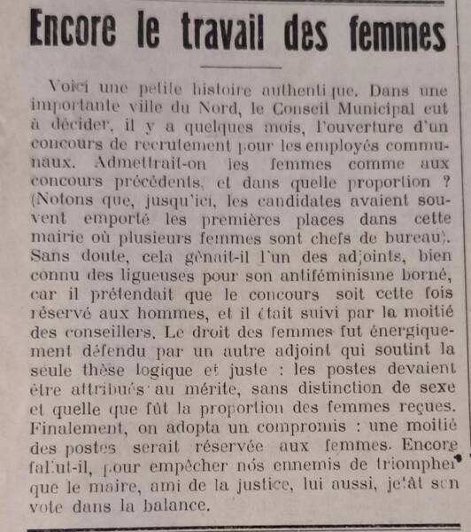 Ville de Paris, Biblioth&egrave;que historique 2-Per-1247, Le Nord f&eacute;ministe, octobre 1934