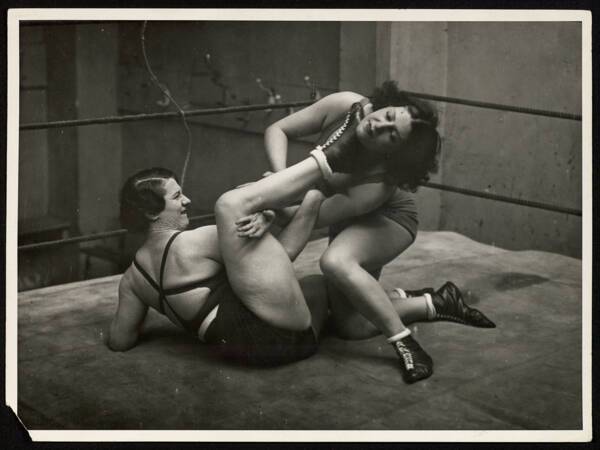 Sandra Porter sur le ring, années 1930.