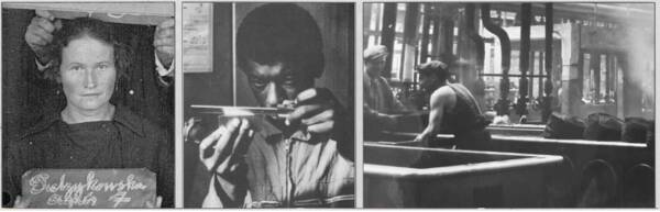 Montage photographique  Photographie n&deg;1 : Issue du site internet : Ani&eacute;za Pietjekowska, exposition virtuelle "Ouvri&egrave;res et ouvriers immigr&eacute;s en France aux 19e et 20e si&egrave;cles : "doublement prol&eacute;taires" ?"  Photographie n&deg;2 :  2003 3 99. Fonds des organisations syndicales JOC (Jeunesse ouvri&egrave;re chr&eacute;tienne) et JOCF (Jeunesse ouvri&egrave;re chr&eacute;tienne f&eacute;minine) de Roubaix-Tourcoing.  Photographie n&deg;3 : 1997 14 20, Peignages Am&eacute;d&eacute;e Prouvost.