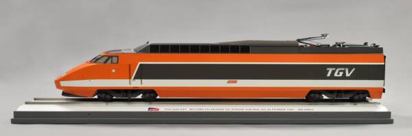 TGV Sud-Est Rame, record 380km/h: Maquette 1/20e, 1981.