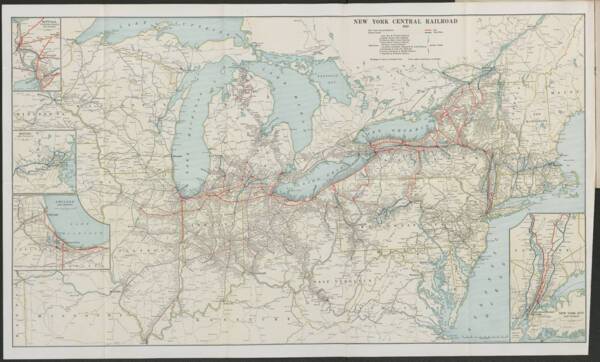 Le r&eacute;seau de la New York Central, 1918.