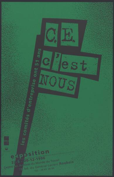 Affiche de l'exposition "C.E. C'est nous", 1996.