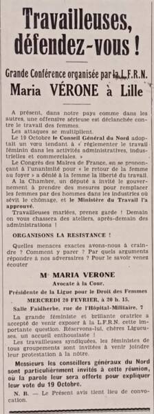 Ville de Paris, Biblioth&egrave;que historique 2-Per-1247, Le Nord f&eacute;ministe, f&eacute;vrier 1935